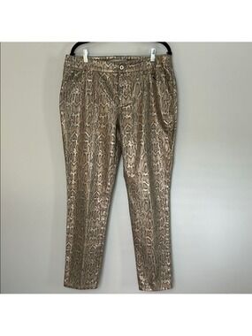 Chico’s Platinum Denim Jeans in Snakeskin Print